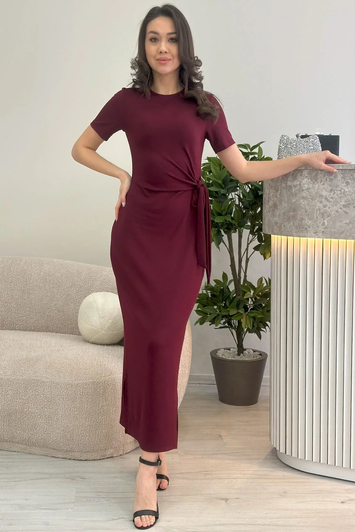 Bordeaux Abiti In Velluto A Fiori Abito Tubino Bordeaux In Velluto