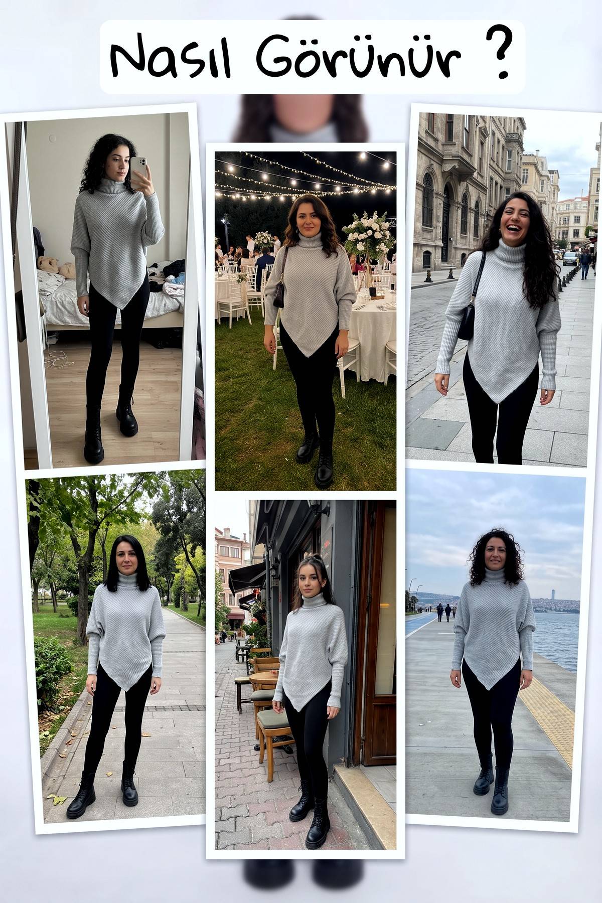 The ZKS gri boğazlı kazak, farklı kombinlerle ve ortamlarda kullanıma uygun, çok yönlü bir parça.