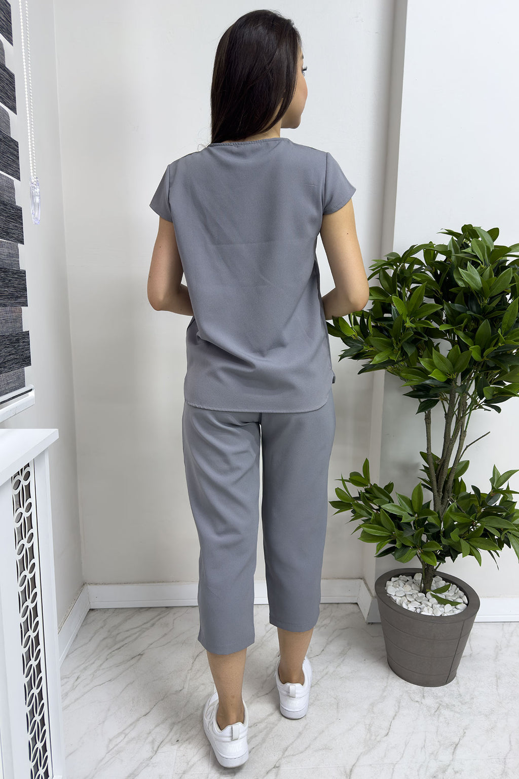 Gri Kısa Kol İkili Takım