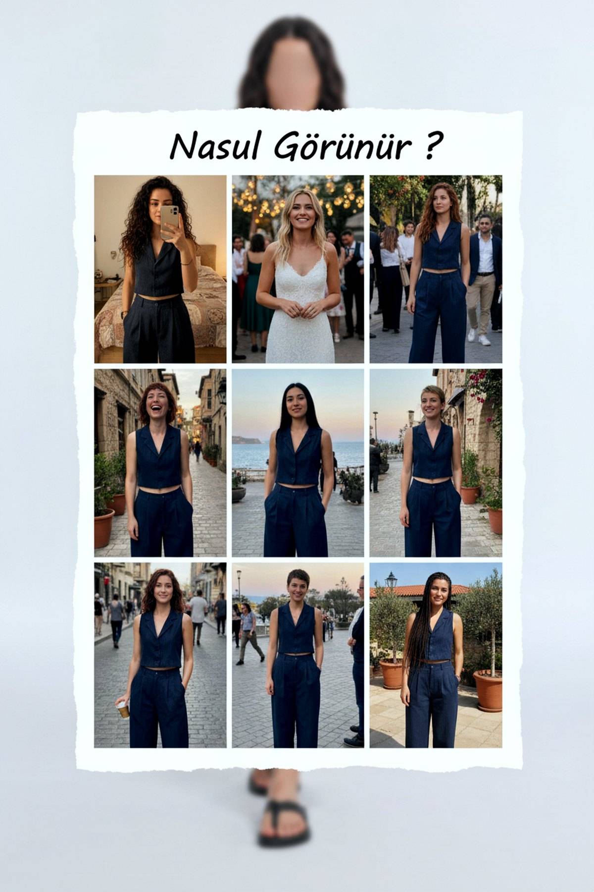 The ZKS lacivert kadın pantolon yelek ikili takımın farklı kullanım ve stil önerileri