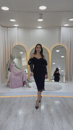  Düşük Omuz Balon Kol Dantel 