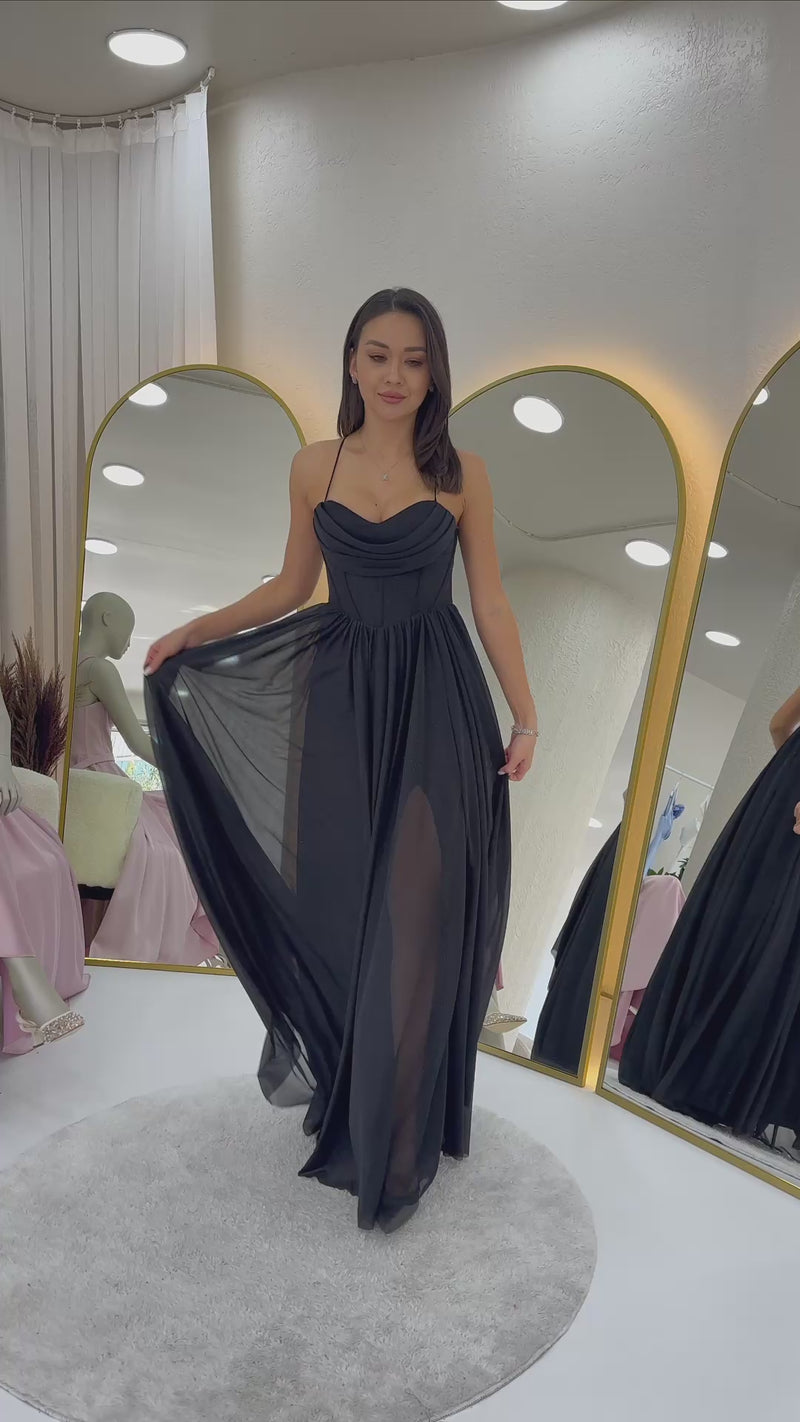 Simli Sırt Dekolteli Korse Detay