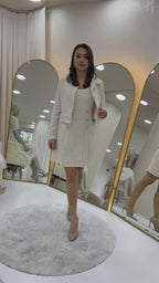 Düğme Detaylı Ceket Elbise Tüvit