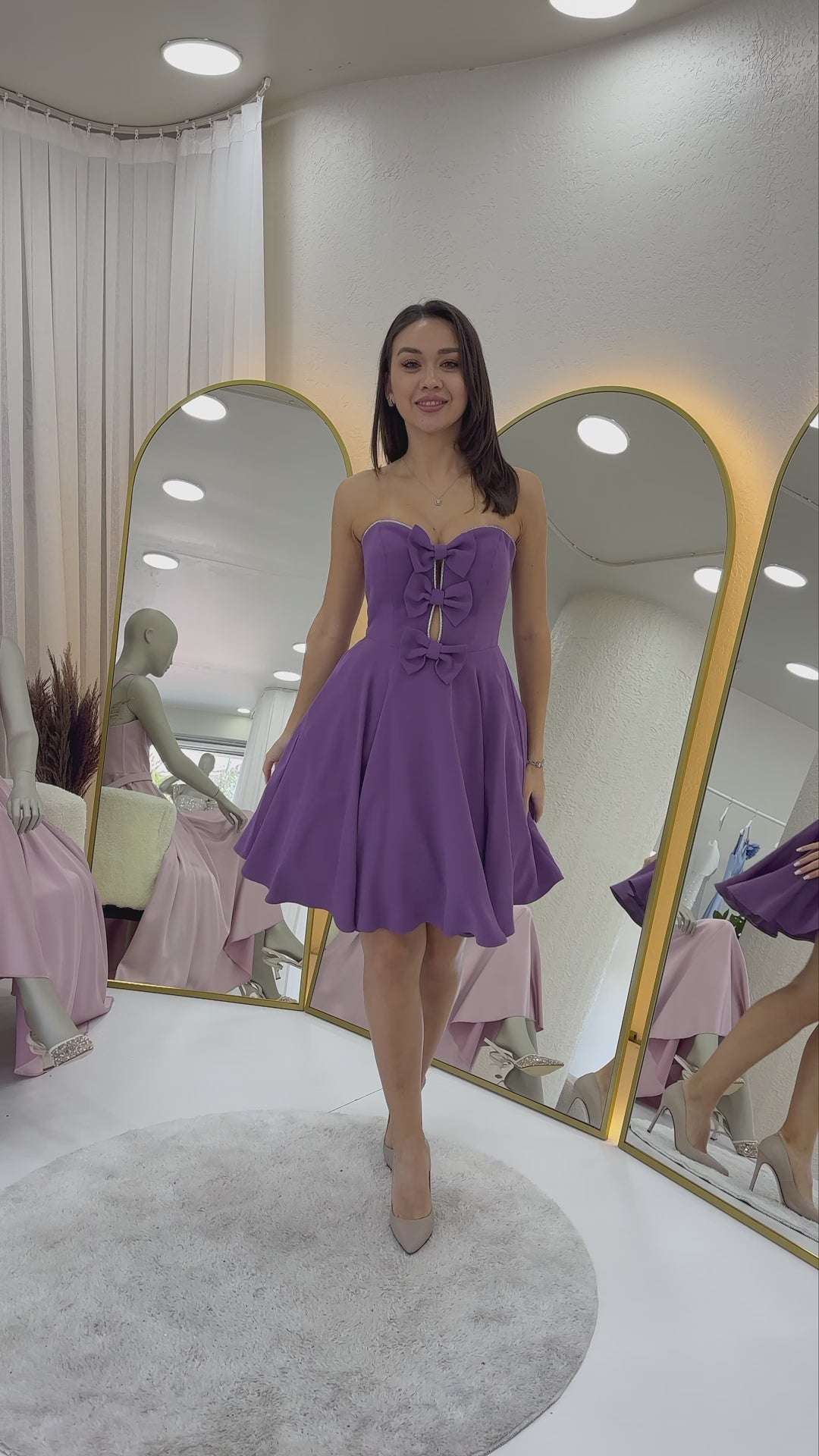 Fiyonklu Taş İşlemeli Straplez