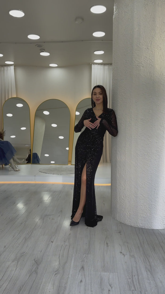  Kruvaze Yaka Pul Payet