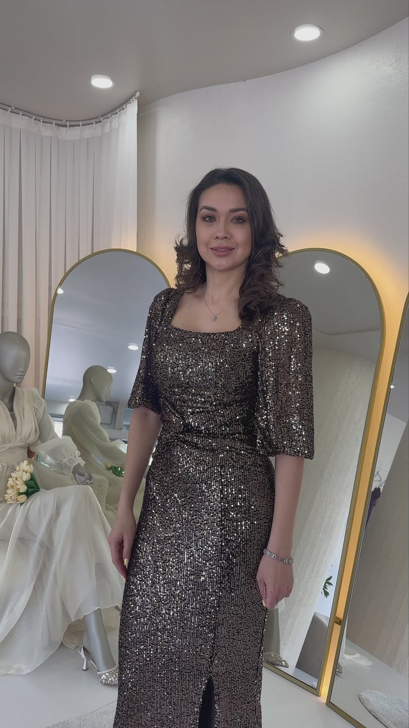 Pul Payet Ön Büzgülü Balon Kol