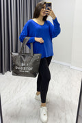 Saks Basic Yarasa Kol V Yaka Bluz

