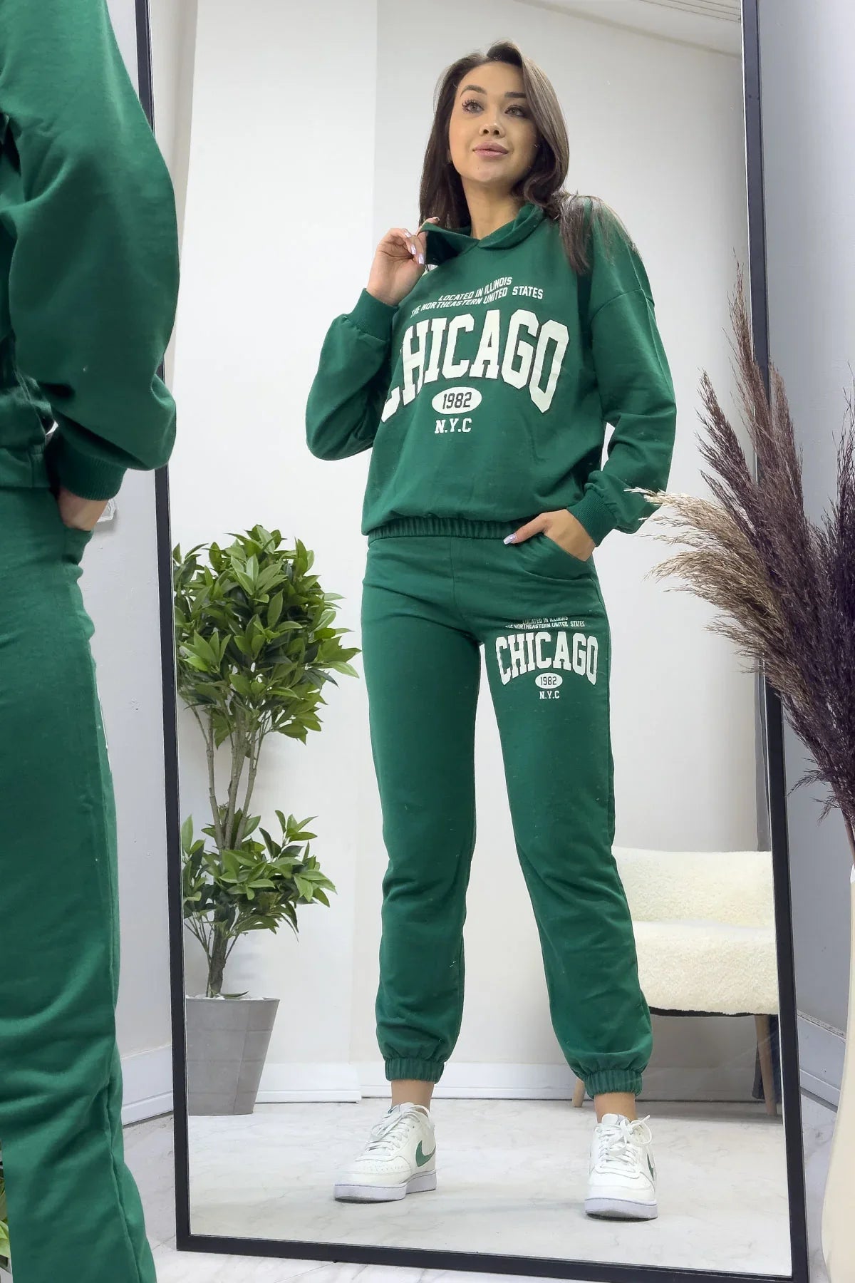 Yeşil 2 iplik Chicago Eşofman Takım
